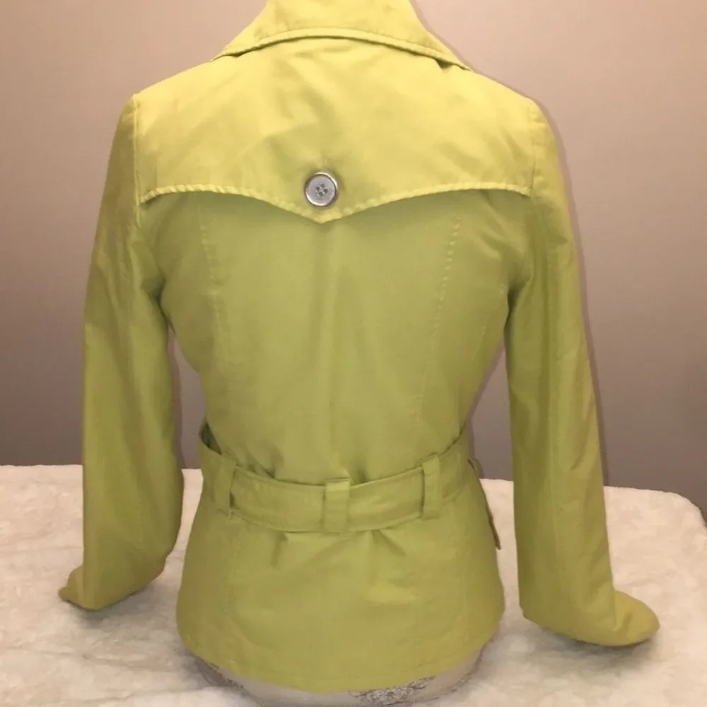 NWOT WOMENS JOUJOU DOUBLE BREASTED VNECK TRENCH COAT SIZE MEDIUM - Picture 8 of 11